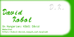 david kobol business card